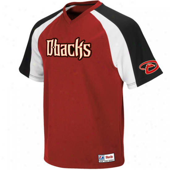 Majestic Ari2ona Diamondbacks C5usader Pullover Jersey - Red