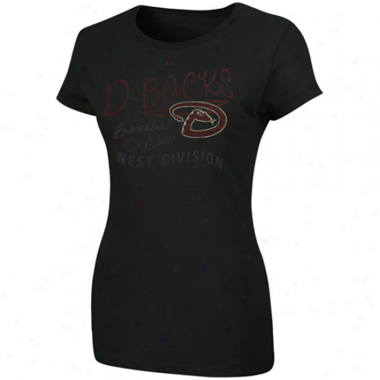 Majestic Arizona Diamondbacks Ladies Black Firestorm T-shirt