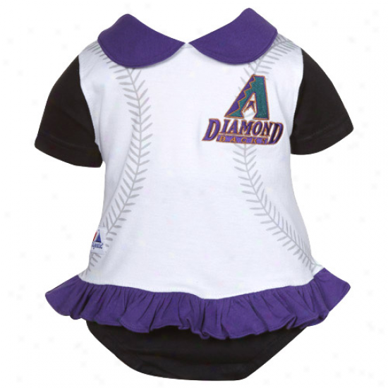 Majestic Arizona Diamondbacks Newborn Girls Tri-color Ruffled 2-piece Set