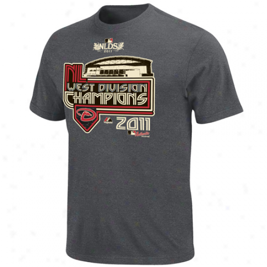 Majestic Arizona Diamondbacks Youth 2011 Nl Wes Division Champions Clubhouse Locker Room T-shirt - Charcoal