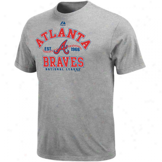 Majestic Atlanta Braves Ash Dial It Up T-shirt