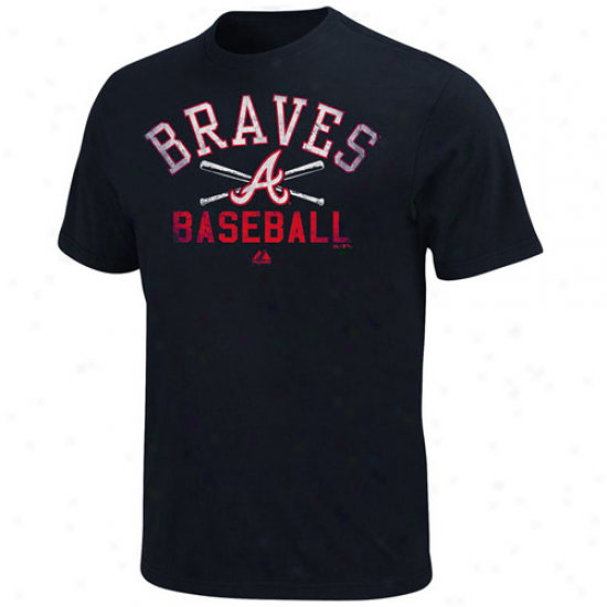 Majestic Atlanta Braves Athletic City Modern Fit T-shirt - Navy Blue