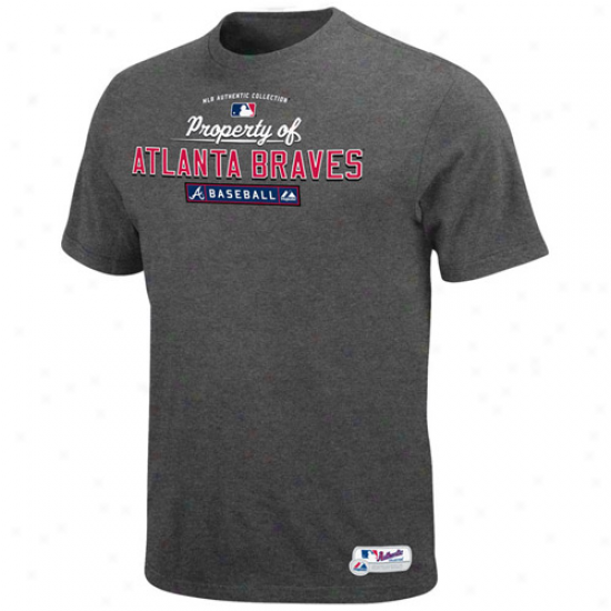 Majestic Atlanta Braves Charcoal Property Of T-shirt