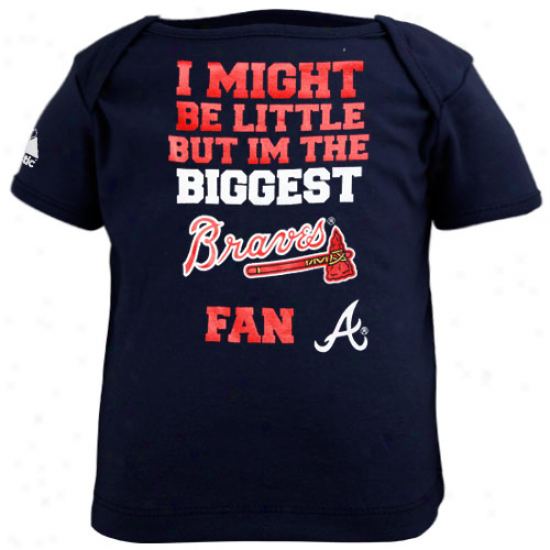 Majestic Atlanta Braves Infant Navy Blue Biggest Fan T-shirt