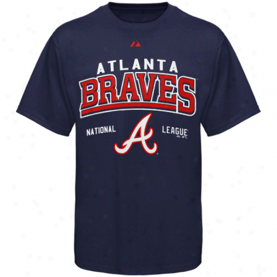 Majestic Atlanta Braves Navy Blue Built Legacy T-shirt