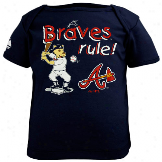 Majestic Atlanta Braves Newborn Made of ~ Sweep T-shirt - Navy Blue