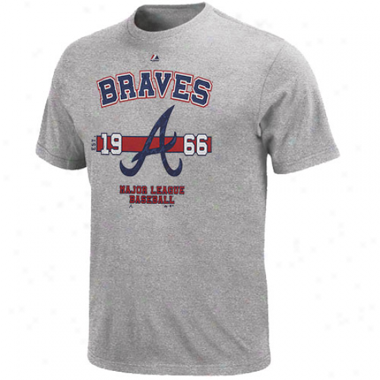 Majestic Atlanta Braves Opening Series T-shirt - Ash