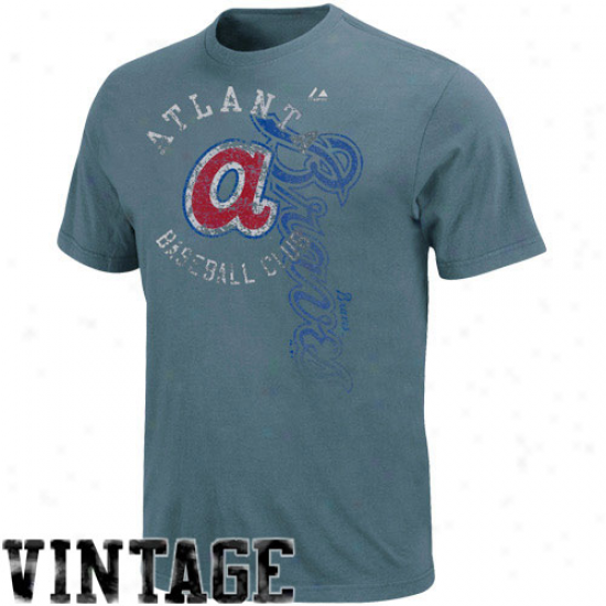 Majestic Atlanta Braves Robust Rookie Modern Fit T-shirt - Blue