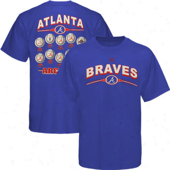 Majestic Atlanta Braves Team Archive T-shirt - Royal Blue