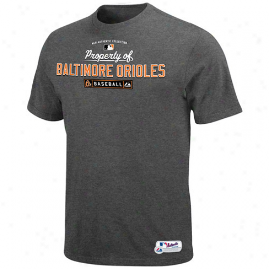 Majestic Baltimore Orioles Charcoal Property Of T-shirt