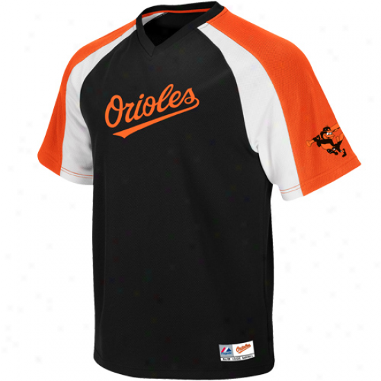 Majestic Baltimore Orioles Crusader Pullover Jersey - Black