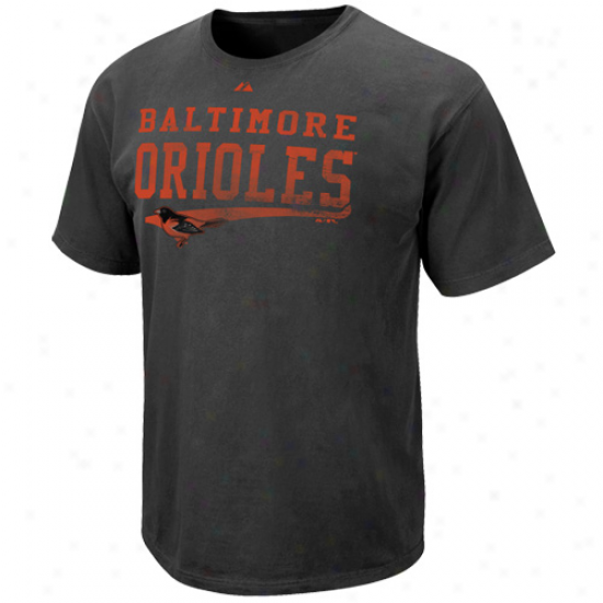 Majestic Baltimore Orioles Empty Bullpen Pigment Dyed T-shirt - Black