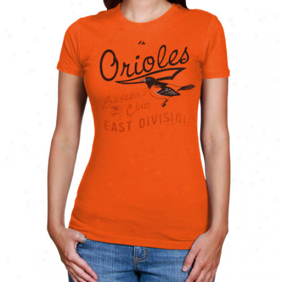 Majestic Baltimoee Orioles Ladies Firestorm T-shirt - Orange