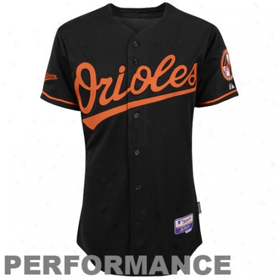 Majestic Baltimore Orioles On-field Cool Base Performance Jersey-black