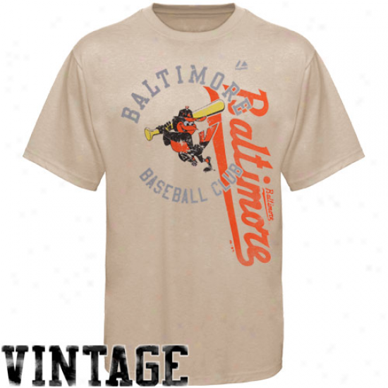 Majestic Baltimore Orioles Robust Rookie Modern Fit T-shirt - Cream