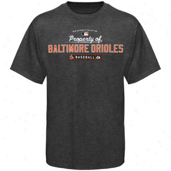 Elevated Baltimore Orioles Youth Charcoal Quality Of-T-shirt