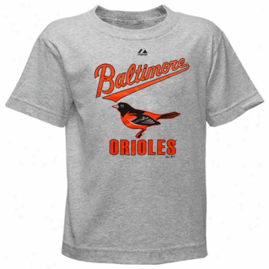 Majestic Baltimore Orioles Youth Performance Fan T-shirt - Ash