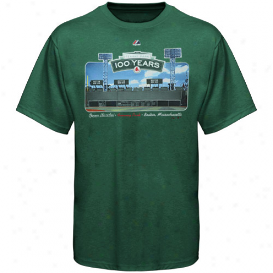 Majestic Boston Red Sox 100 Years Fenway Faithful T-shirt - Green