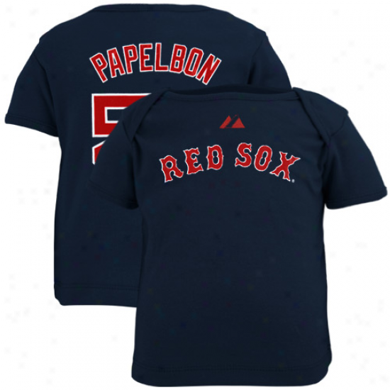 Majestic Boston Red Sox #58 Jonathan Papelbon Infant Navy Blue Players T-shirt