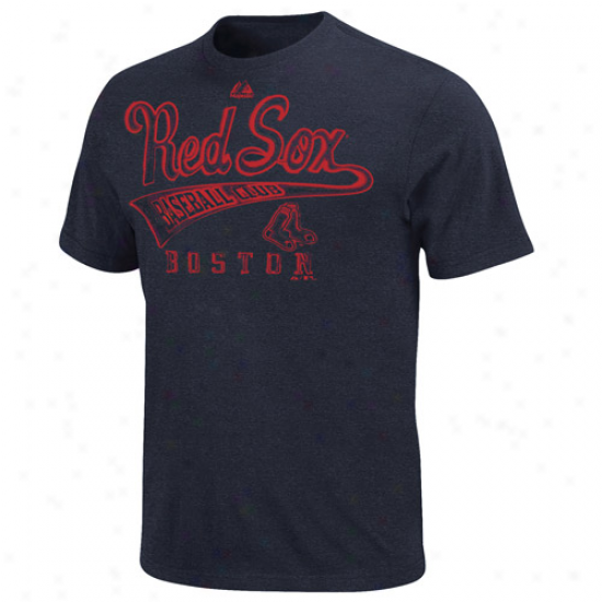 Majestic Boston Red Sox All Average Heathered T-shirt - Navy Blue