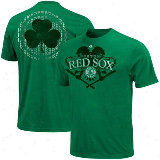 Majestic Boston Red Sox Celtic Catch T-shirt - Green