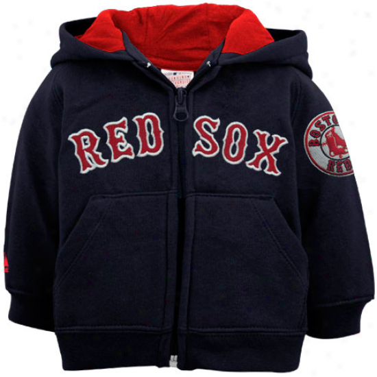 Majestic Boston Red Sox Infant Navy Blue Full Zip Hoody Sweatshirt