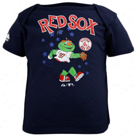 Majestic Boston Rd Sox Infant Navy Bue Grand Slam Mascot T-shirt