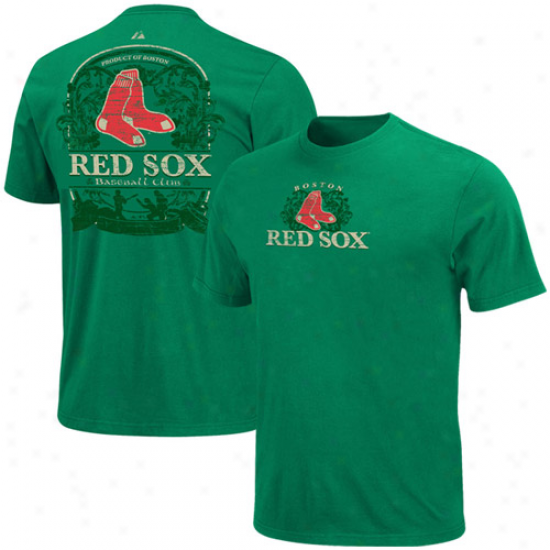 August Boston Red Sos Kelly Green Luck Label T-shirt