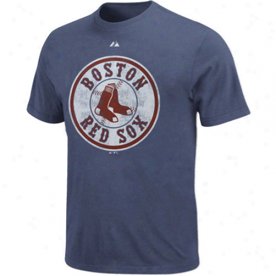 Majestic Boston Red Sox Navy Blue Ballyard Legends Heathered T-shirt