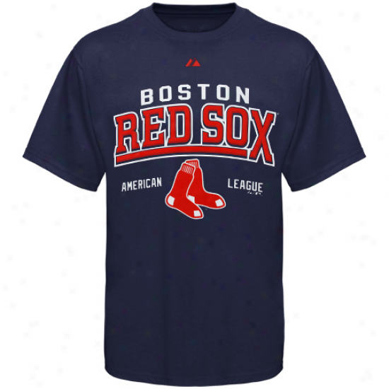 Maejstic Boston Red Sox Navy Blue Built Legacy T-shirt