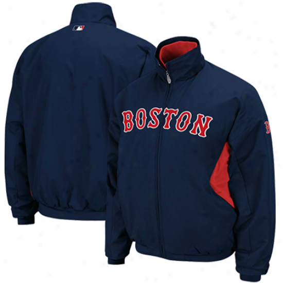 Majestic Boston Red Sox Navy Livid Therma Base Treble Peak Premier Full Zip Jacket