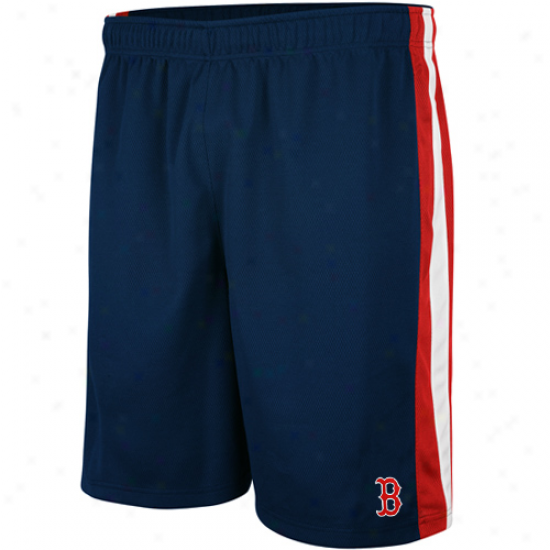 Majestic Boston Red Sox Navy Bue Umpire Appoint Mesh Shorts