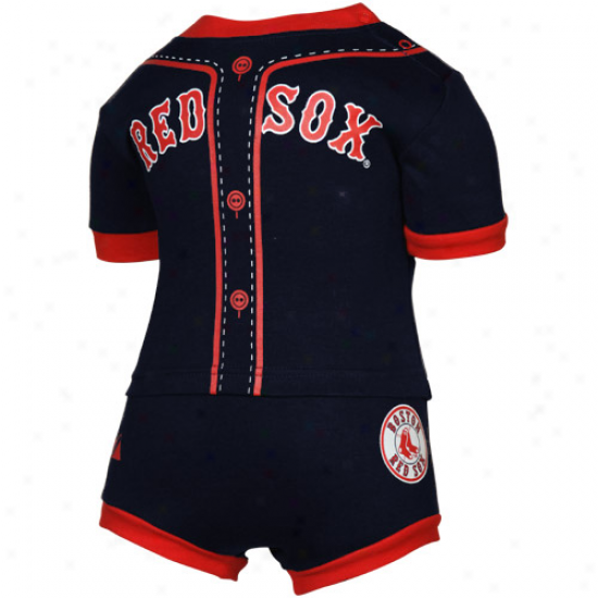 Majestic Boston Red Sox Newborn Navy Blue Two-piece Jersey Set