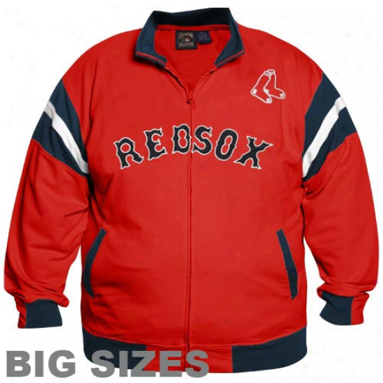 Majestic Boston Red Sox Red Curveball Full Zip Big Sizes Jadket