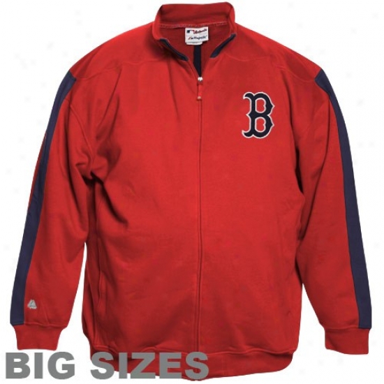 Majestic Boston Red Sox Red Tracker Big Sizes Completely Zip Jacket