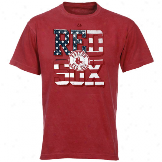 Majestic Boston Red Sox Star Spangled T-shirt - Red