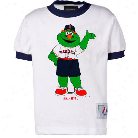 Majestic Boston Red Sox Toddler White Cooperstown Mascot T-shirt