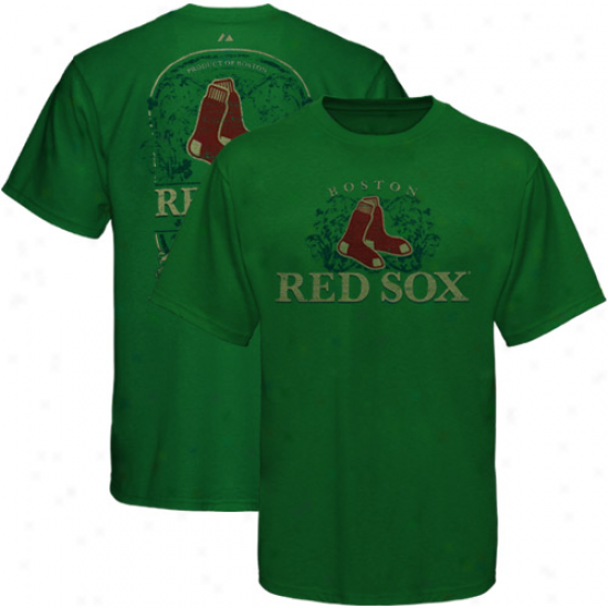 Majestic Boston Red Sox Youth Kelly Green Luck Label T-shirt