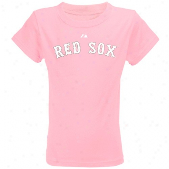 Majestic Boston Red Sox Young men Pink Wordmark T-shirt