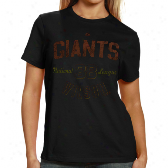 Majestic Brian Wilson San Francisco Giants Trophy Man Player T-shirt - Black