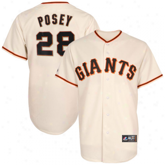 Majestic Buster Posey San Francisco Giants Jersey-matural