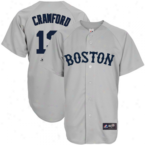 Majestic Carl Crawford Boston Red Sox Replica Jerzey - Gray