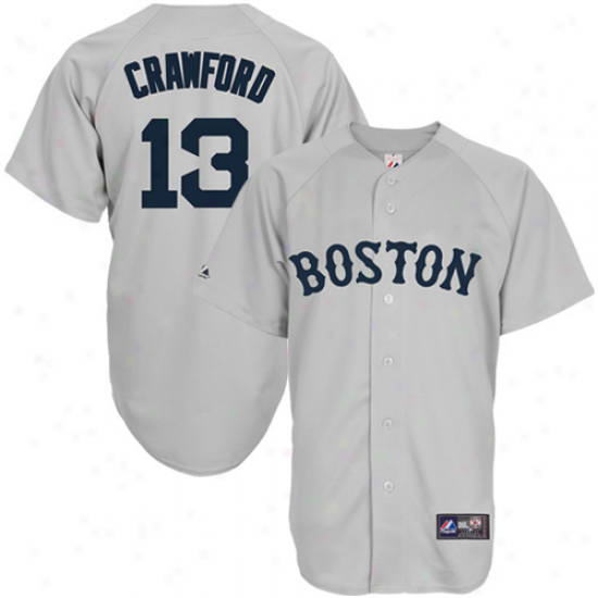 Majsstic Carl Crawford Boston Red Sox Boy Replica Jersey - Gray