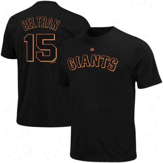 Majestic Carlos Beltran San Francisco Giants Youth Name & Number T-shirt - Black
