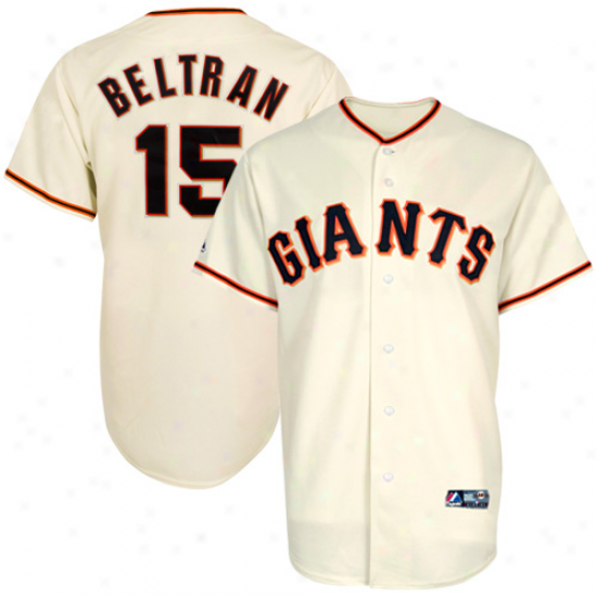 Majestic Carlos Beltran San Francisco Giants Replica Jersey - Cream