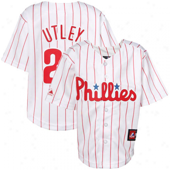 Majestic Chase Utely Philadelphia Phillies Toddler Replica Jersey-white Pinstripe