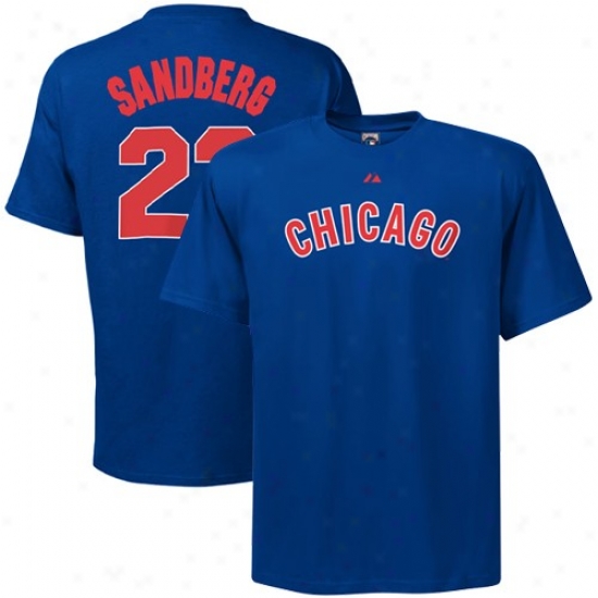 Majestic Chicago Cubs #23 Ryne Sandberg Youth Royal Blue Cooperstown Player T-shirt