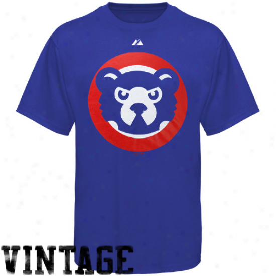 Majestic Chicago Cubs Cooperstown Soft Density Official Logo T-shirt