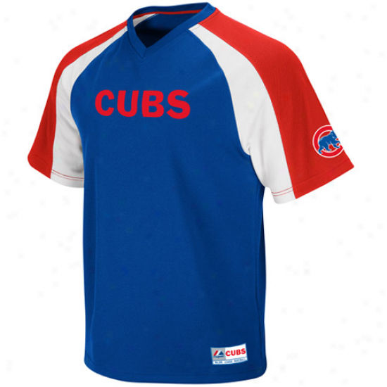 Majestic Chicago Cubs Crusader Pullover Jersey - Royal Azure