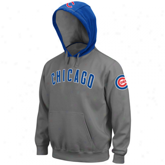 Majjestic Chicago Cubs Gray Excellent Child Pullover Hoody Sweatshirt